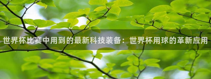 世俱杯直播：世界杯比赛中用到的最新科技装备：世界杯用球的革新应用